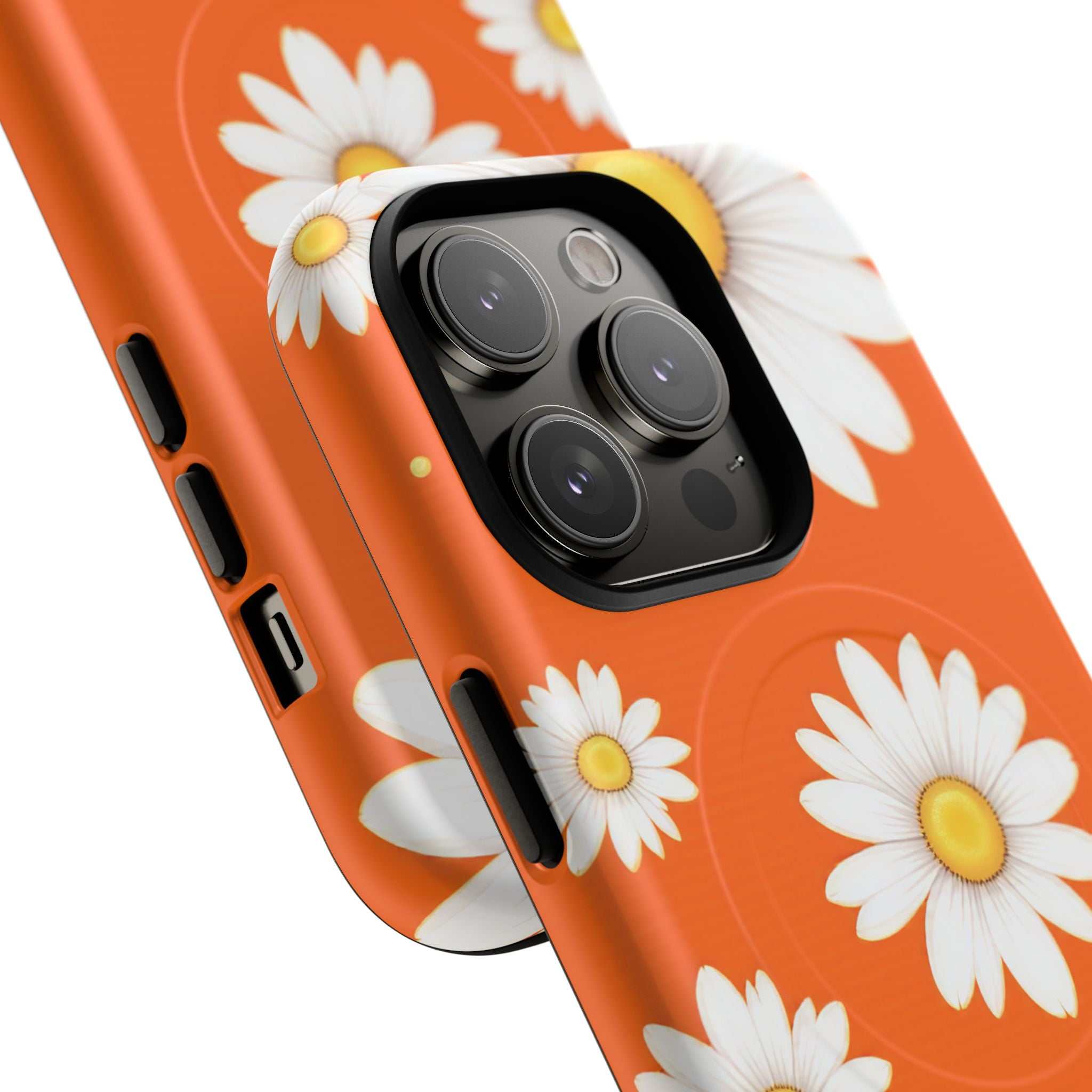 Orange Daisy Design iPhone Magsafe Phone Case