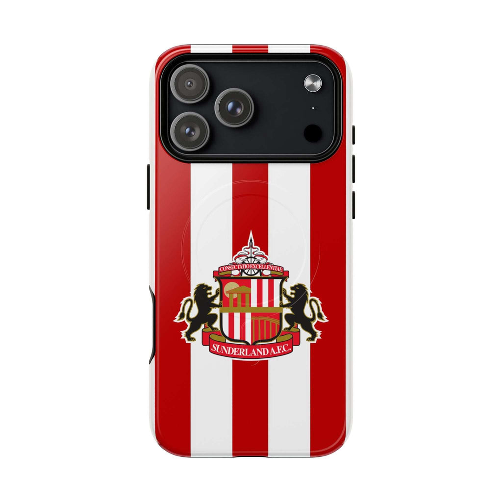 Sunderland FC MagSafe iPhone case with red and white colors and official-inspired crest