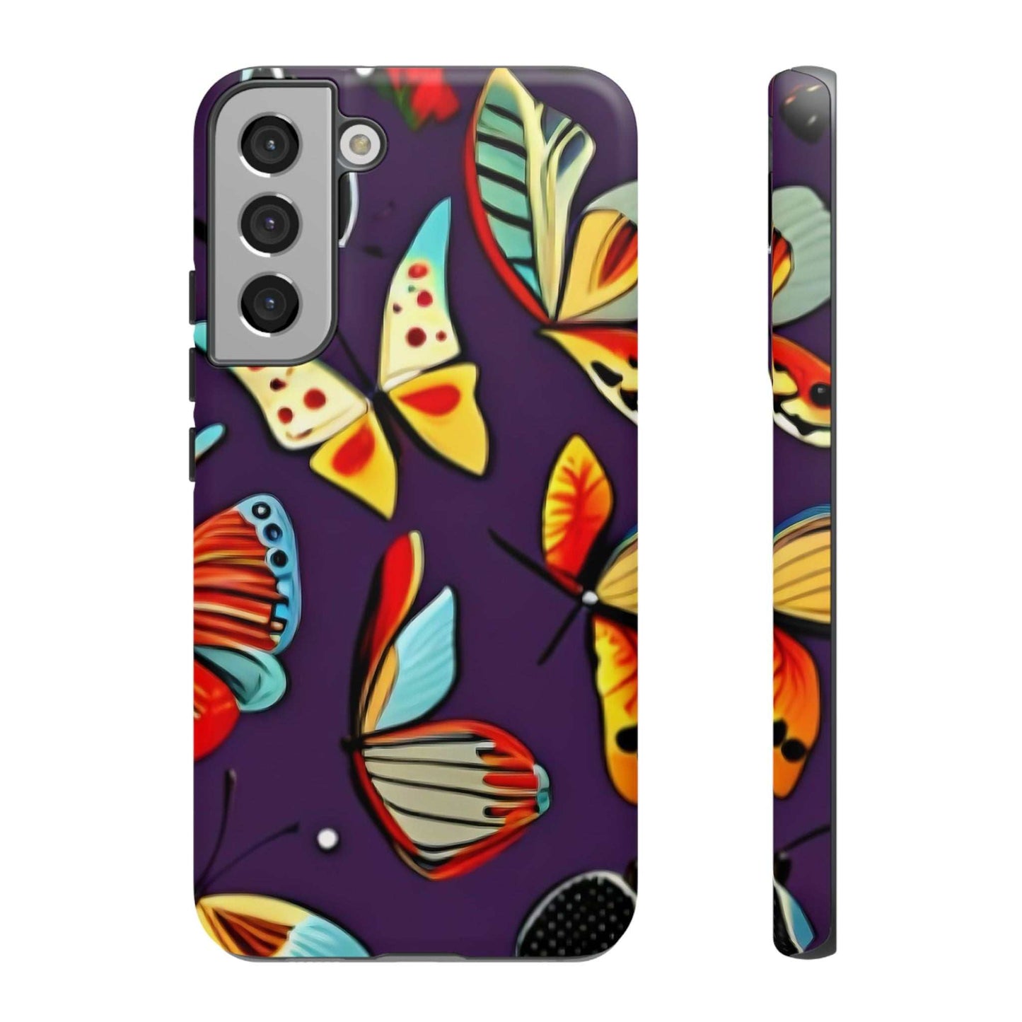 Bright Vibrant Butterfly Samsung Phone Case designed by littlebitz 