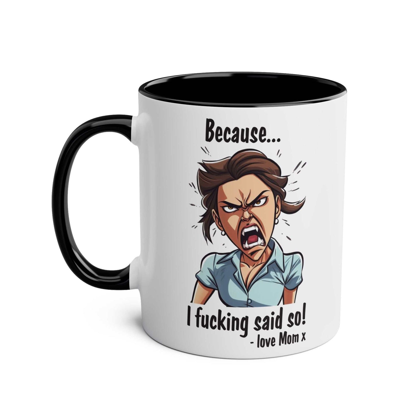 Cheeky Rude Ceramic Two Tone Mug with playful design and glossy finish.