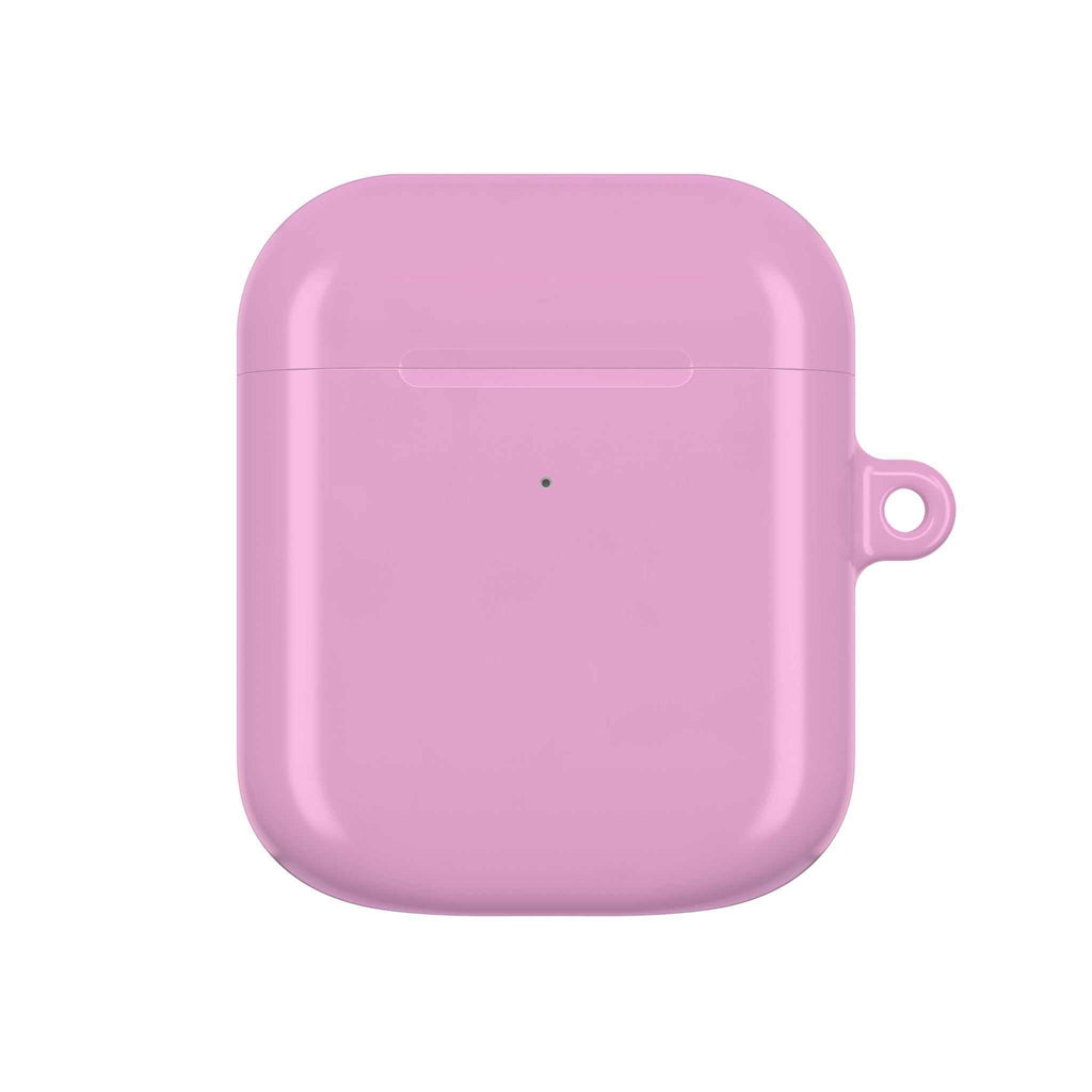 Dusky pink protective hard shell AirPods and AirPods Pro case with glossy finish and wireless charging compatibility