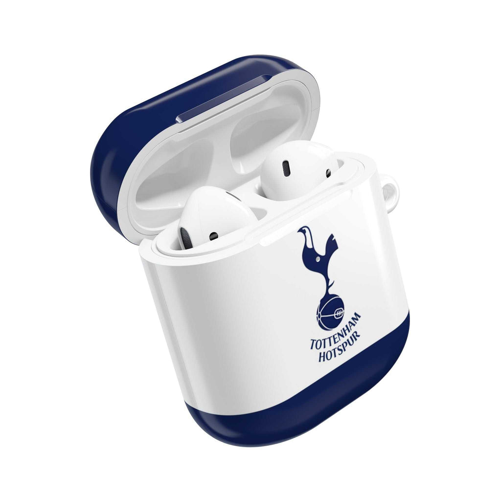 Tottenham FC AirPods protective case with navy and white colors and cockerel crest logo