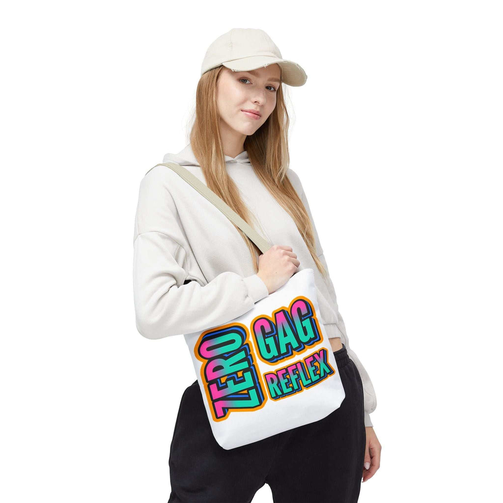 Zero Gag Reflex Tote Bag with cheeky design, durable spun polyester, multiple sizes and handle colors