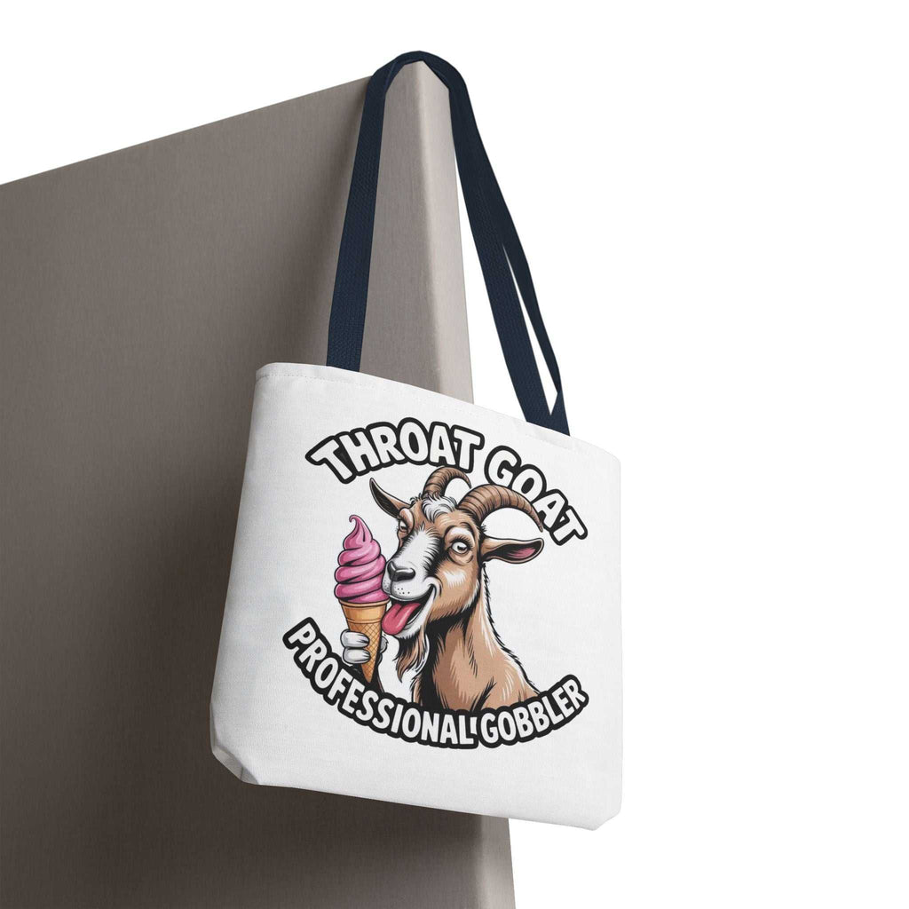 Professional Gobbler Funny Tote Bag with cheeky design, durable spun polyester, multiple sizes and handle colors