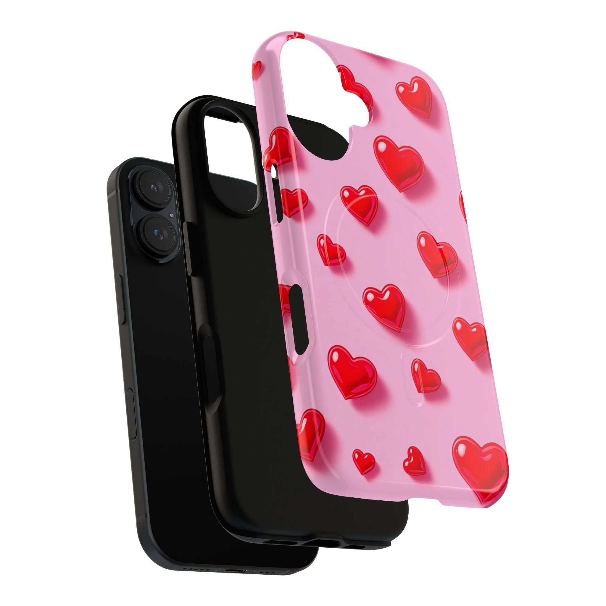Pink Hearts iPhone Magsafe Phone Case