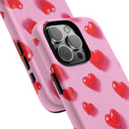 Pink Hearts iPhone Magsafe Phone Case