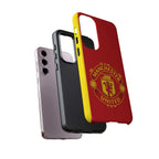 Manchester United Magnetic Samsung Case with red crest and dual-layer protection