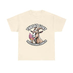 Throat Goat T-Shirt with bold, edgy print on soft, breathable cotton fabric