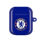 Chelsea FC AirPods protective case in royal blue with club crest, durable and compatible with AirPods and AirPods Pro