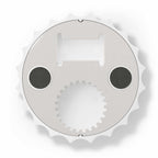 3-inch magnetic Farter Bottle Opener shaped like a bottle cap with dual metal opening options and vibrant matte-finish artwork