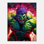 Incredible Hulk wall canvas showcasing vibrant colors and superhero energy.