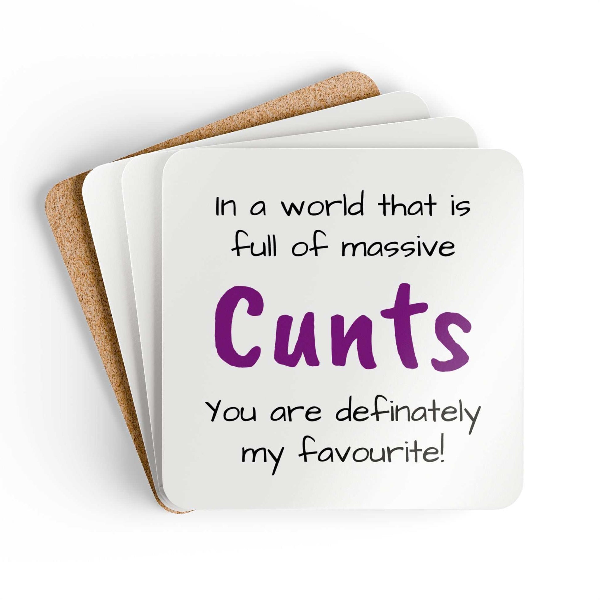 massive cunts coaster set designed by Littlebitz