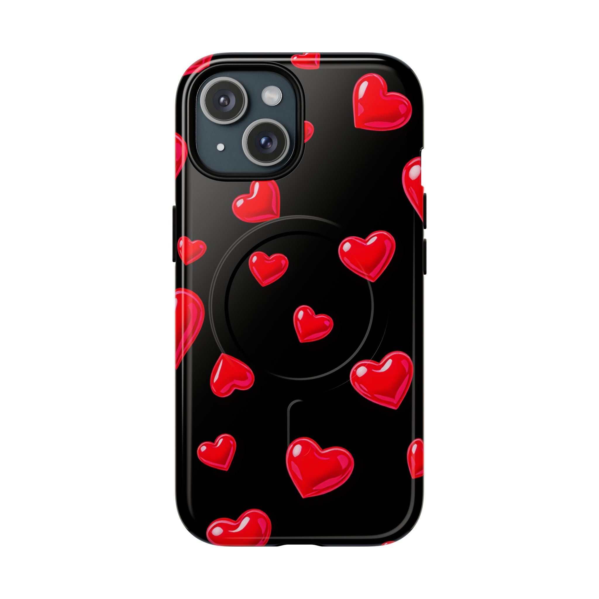 Black Hearts iPhone Magsafe Phone Case