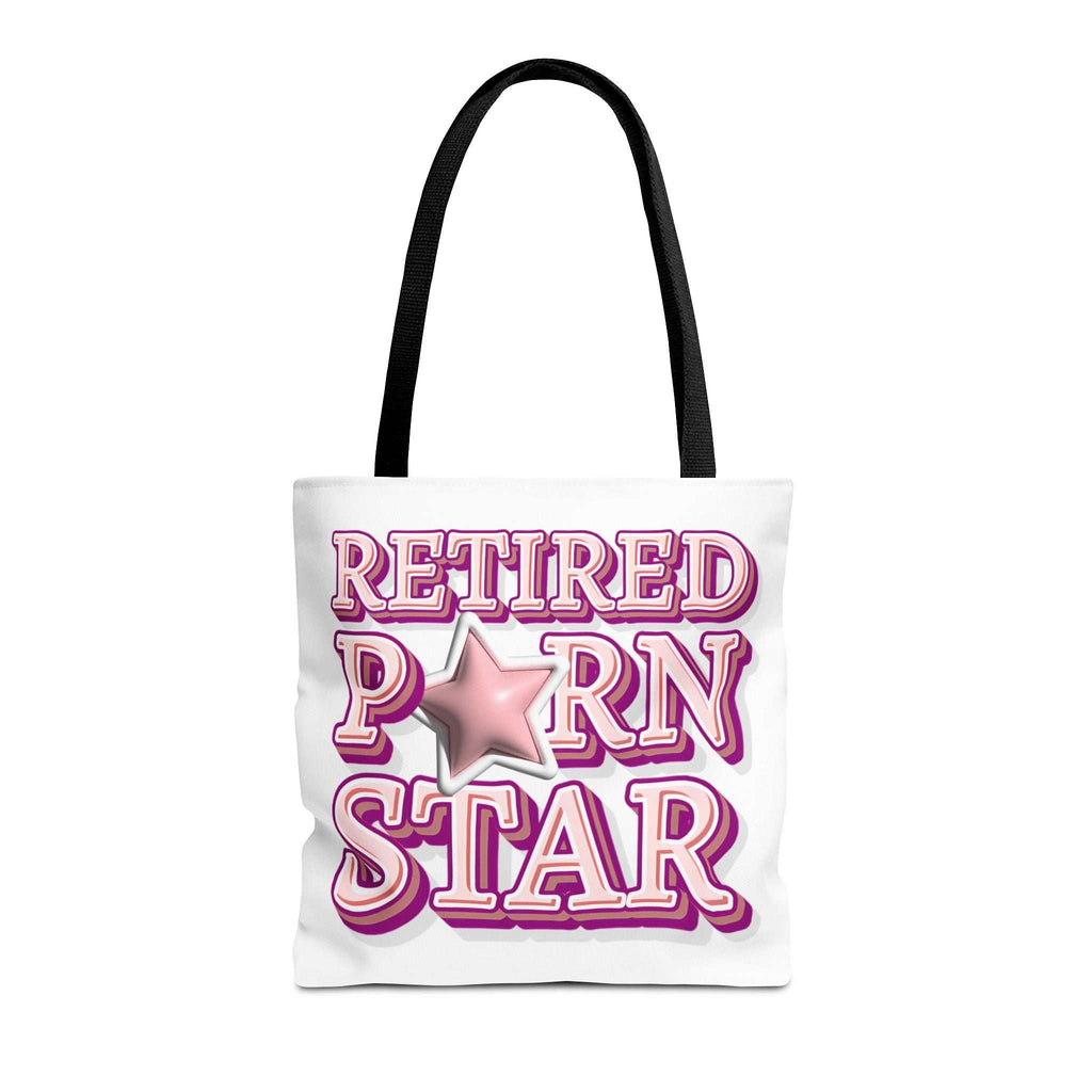 Cheeky Retired Porn Star Tote Bag with durable spun polyester and multiple handle color options for daily use