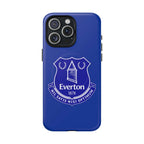 Everton FC MagSafe iPhone case with royal blue color and club crest, dual-layer protective design