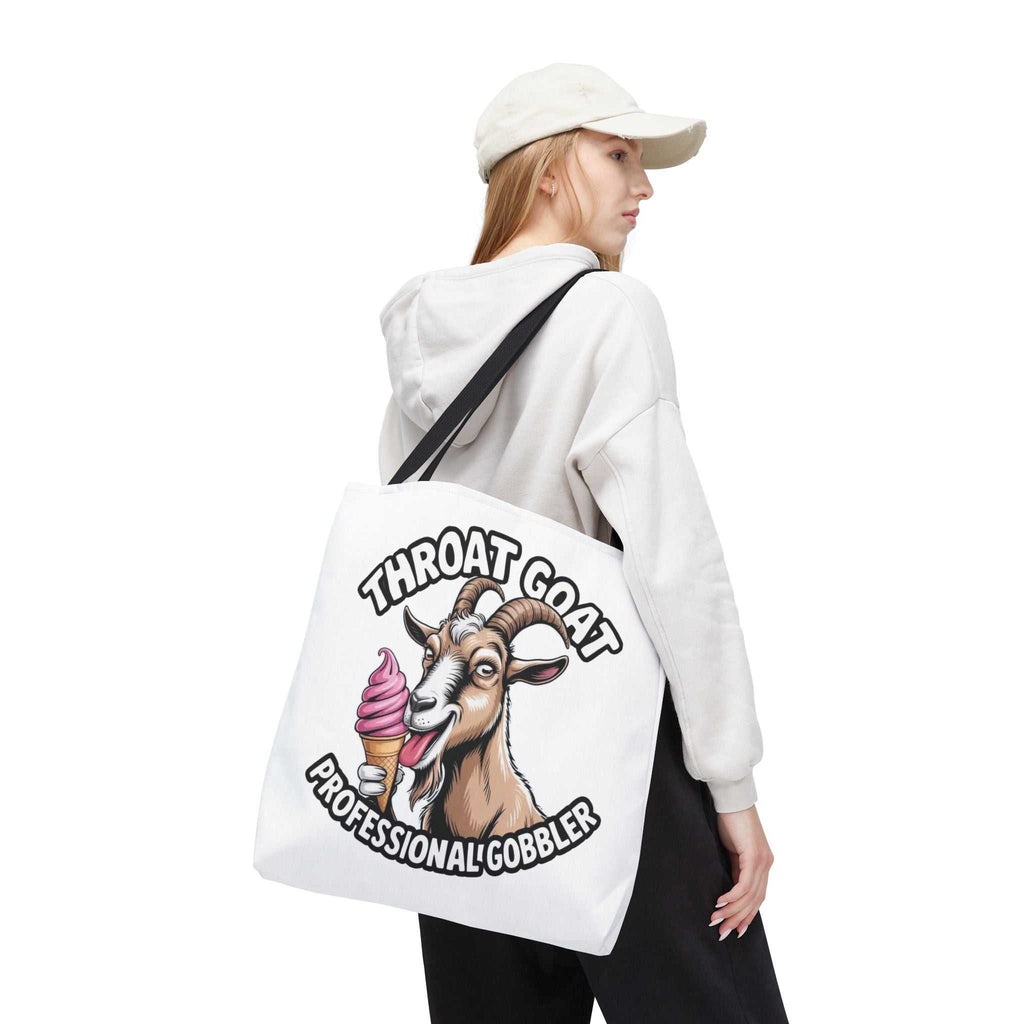 Cheeky Professional Gobbler Funny Tote Bag with colorful handles for shopping and errands