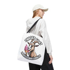 Cheeky Professional Gobbler Funny Tote Bag with colorful handles for shopping and errands