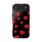Black Hearts iPhone Magsafe Phone Case