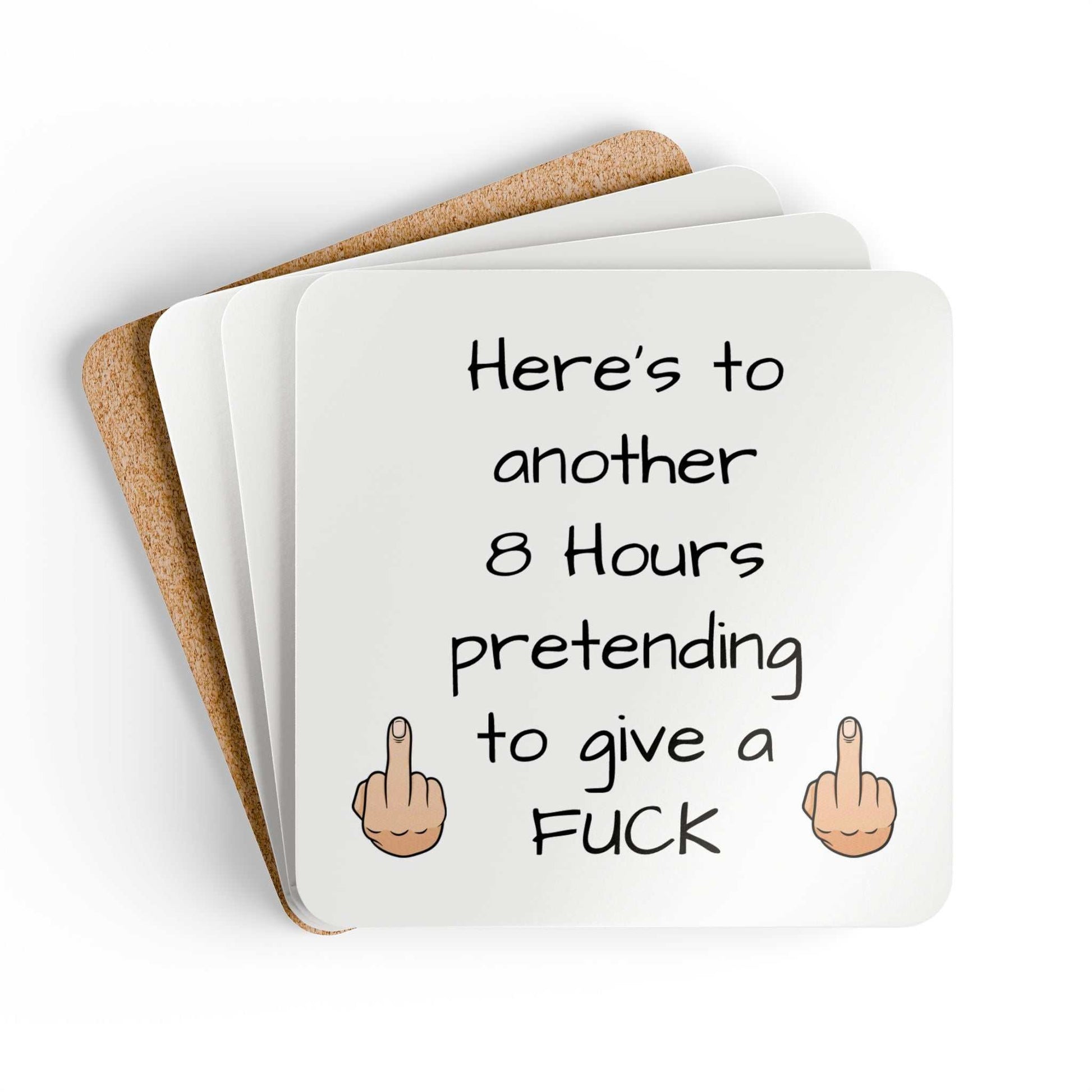 rude workplace coaster set designed by Littlebitz