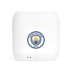 Manchester City Fc wireless earbuds charging case with fan-inspired club crest design