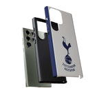 Tottenham FC magnetic Samsung phone case in white and navy with dual layer protection and official-inspired crest