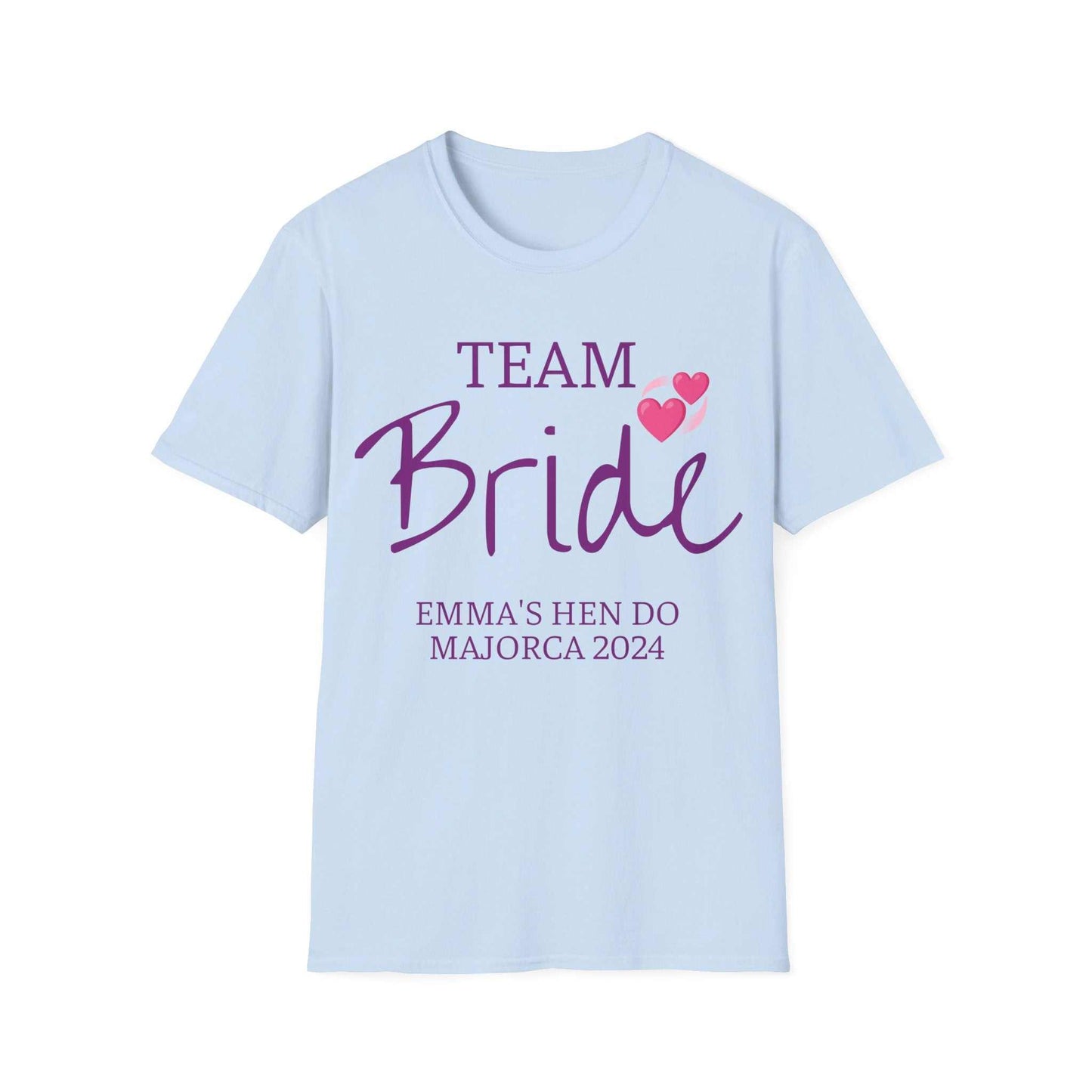 Team Bride Cotton Tee in blue designed by Littlebitz 