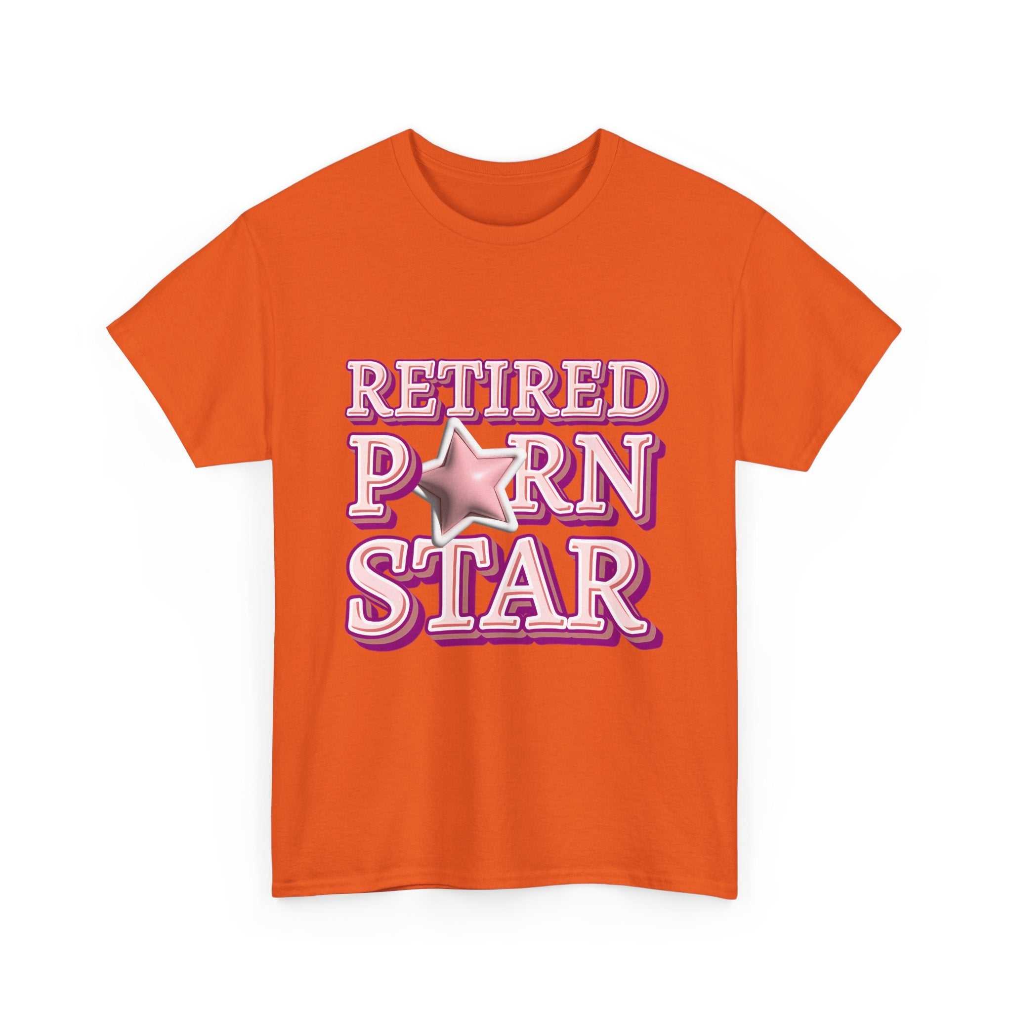 Retired Porn Star T-Shirt with bold humorous design on soft breathable cotton fabric
