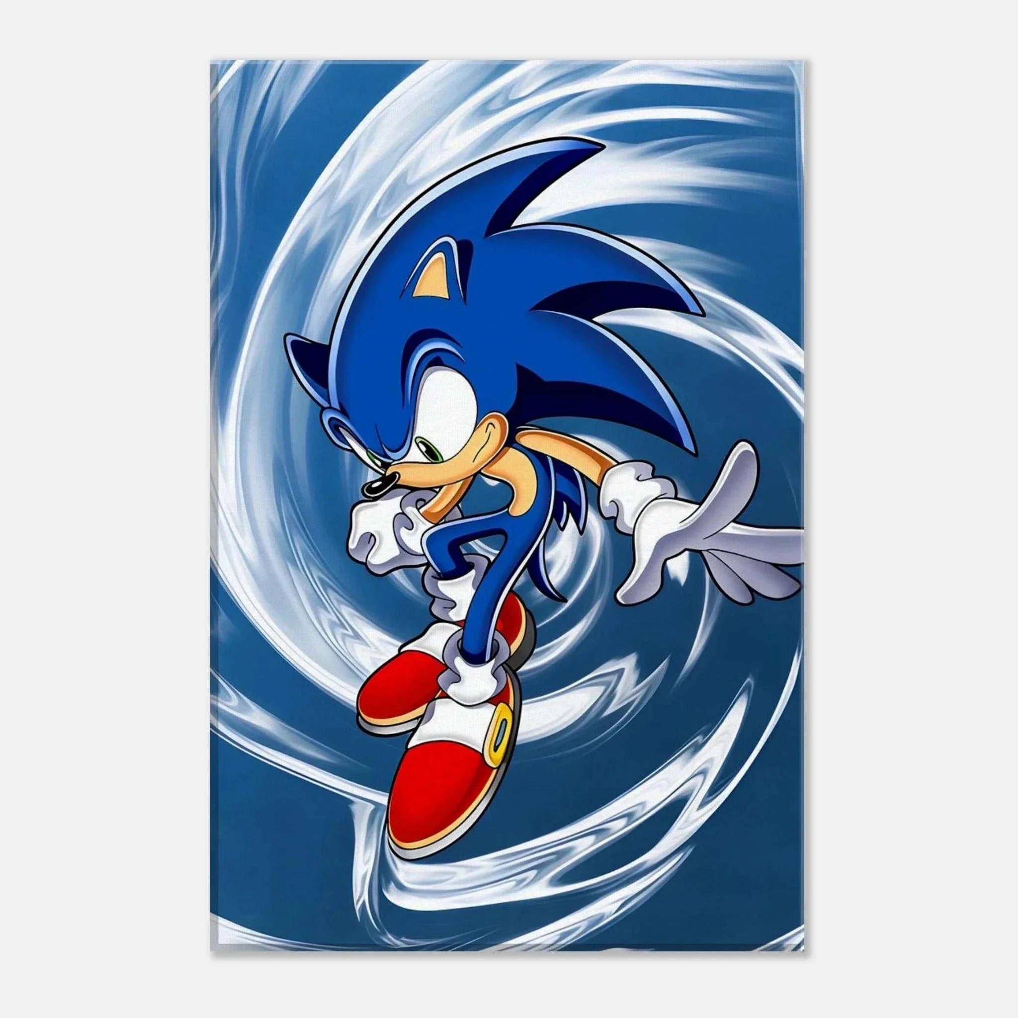 Sonic The Hedgehog wall canvas with vibrant colors and dynamic design.