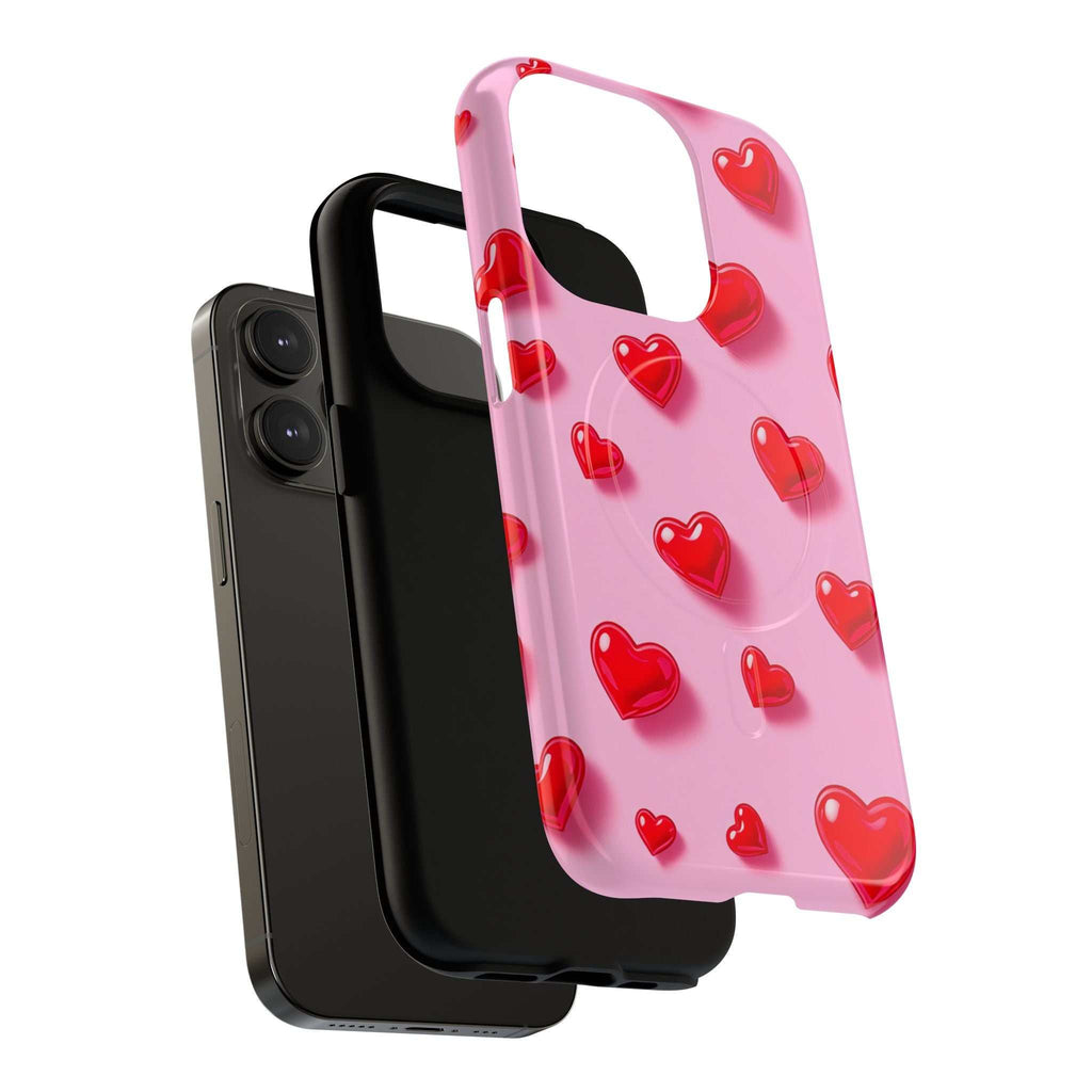 Pink Hearts iPhone Magsafe Phone Case