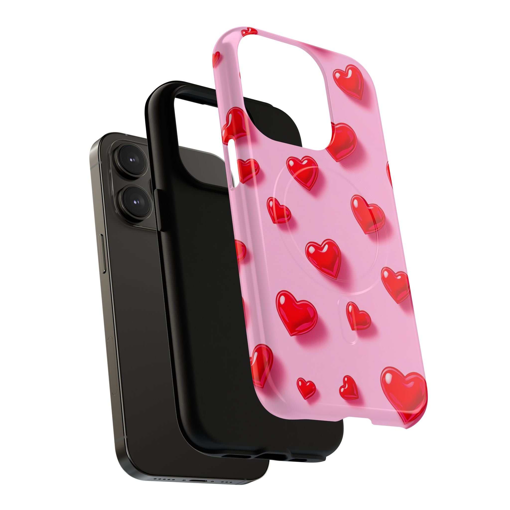 Pink Hearts iPhone Magsafe Phone Case