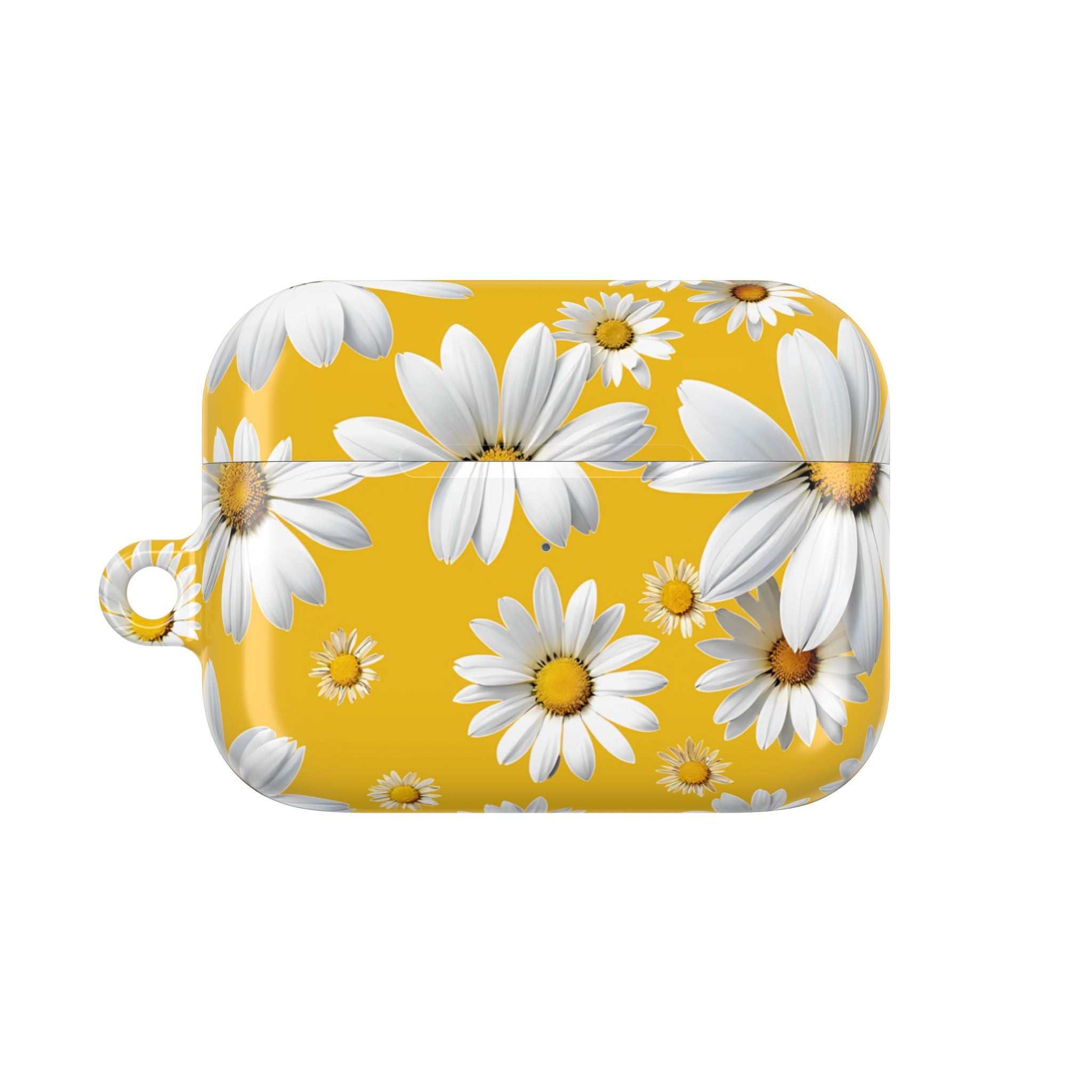 Yellow Daises AirPods Case with durable hard shell and vibrant floral design