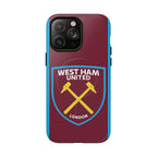 West Ham Utd MagSafe iPhone case with claret and blue colors and official-inspired crest, durable dual-layer protection