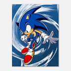 Sonic The Hedgehog wall canvas featuring vibrant colors and dynamic design.