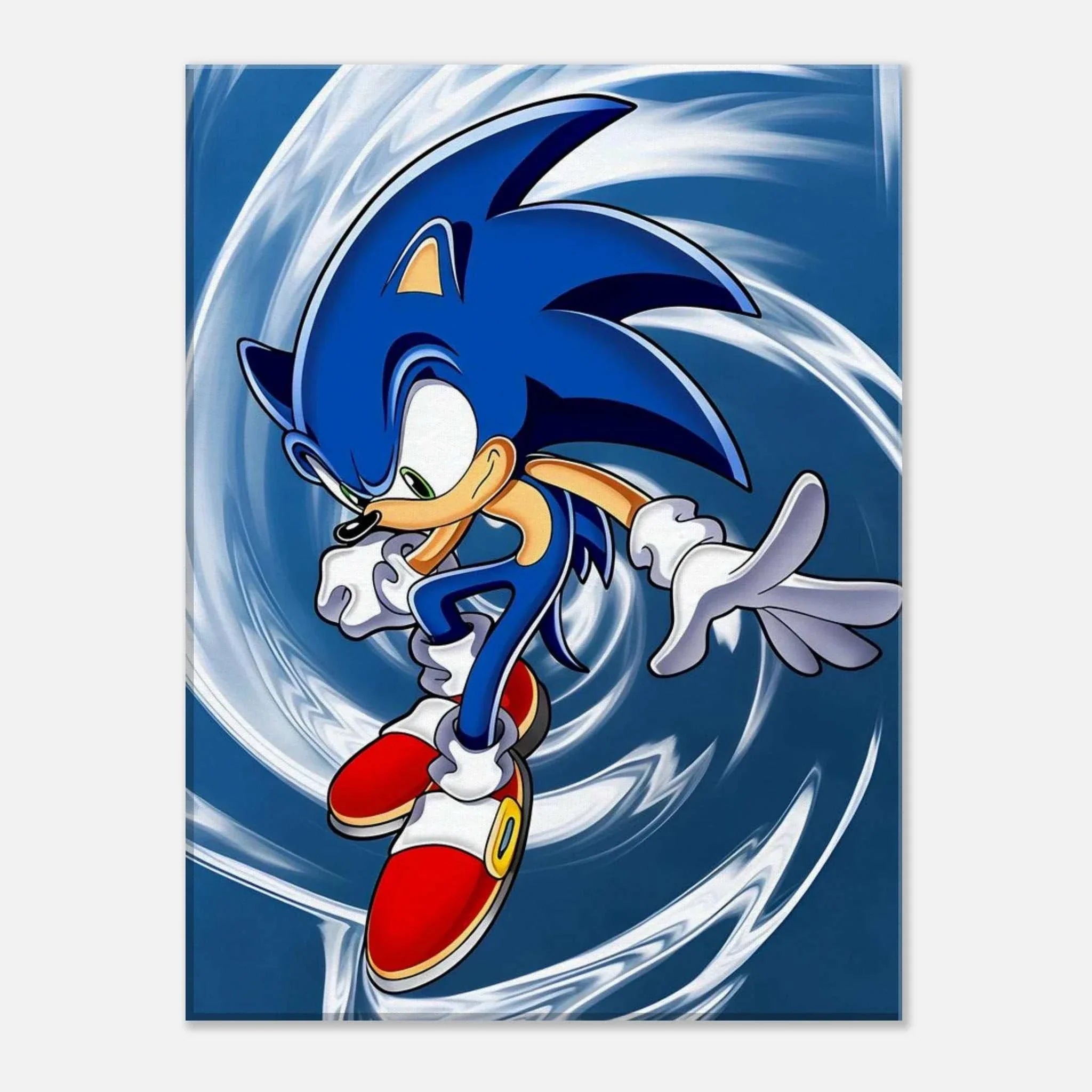 Sonic The Hedgehog wall canvas featuring vibrant colors and dynamic design.