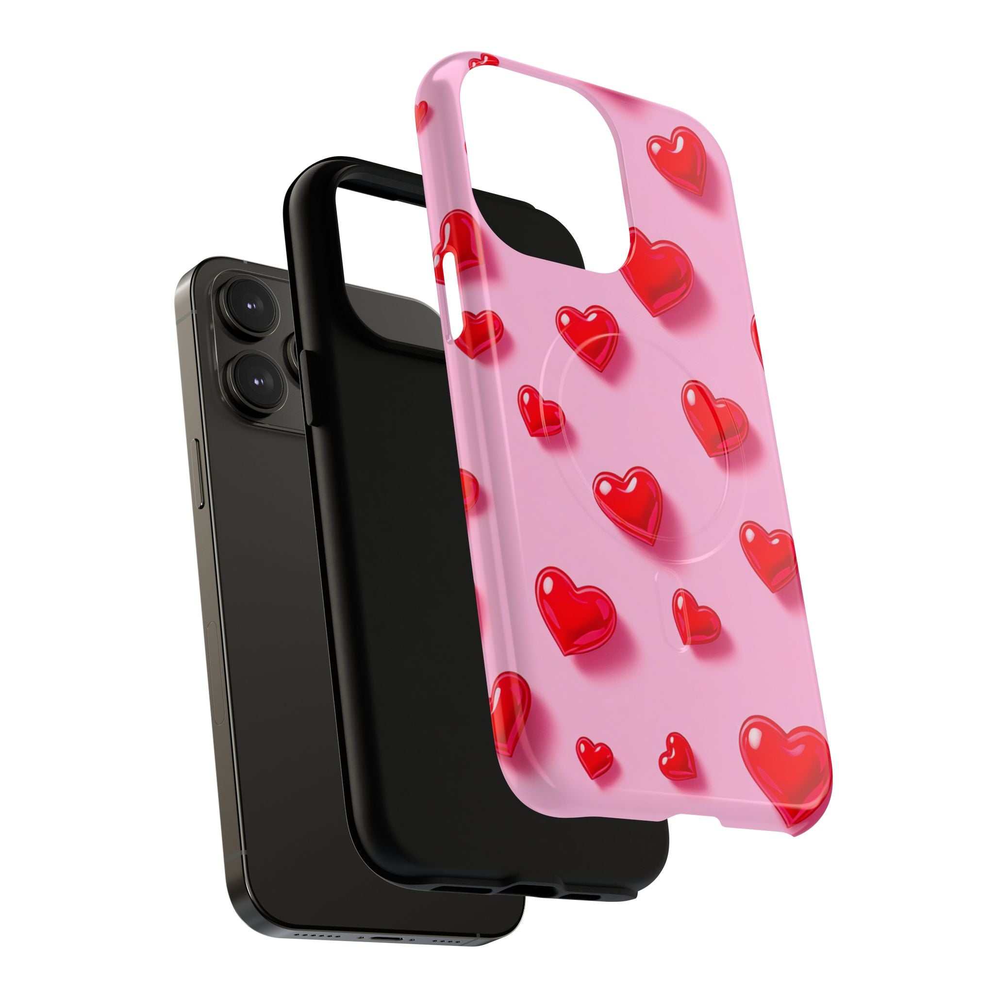 Pink Hearts iPhone Magsafe Phone Case