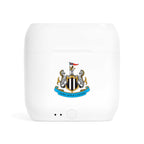 White wireless charging case with Newcastle Utd fan-inspired club crest design