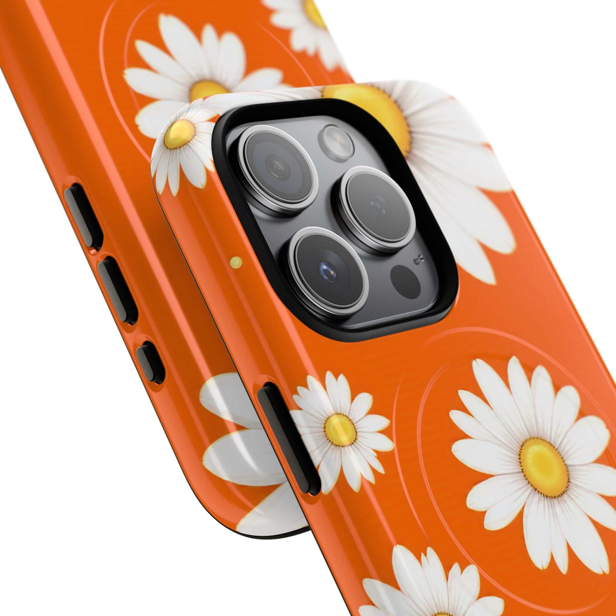 Orange Daisy Design iPhone Magsafe Phone Case