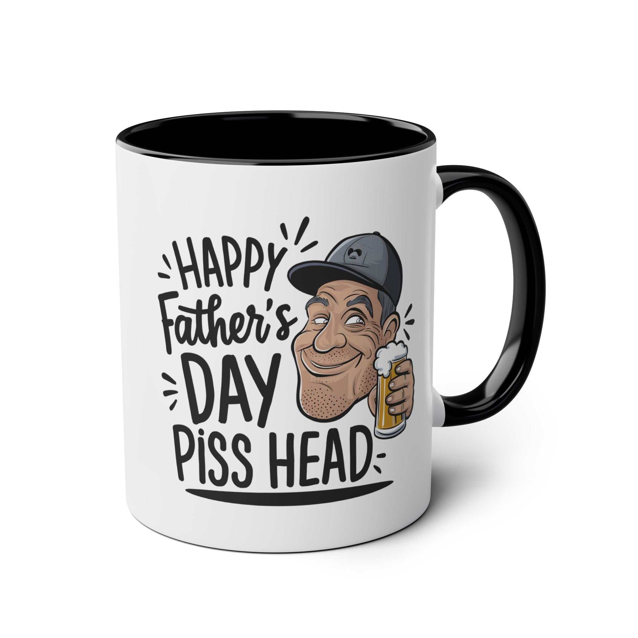 Fun Fathers Day Gift Mug with humorous design, perfect Father's Day gift; 11oz ceramic, glossy finish, dishwasher and microwave safe.
