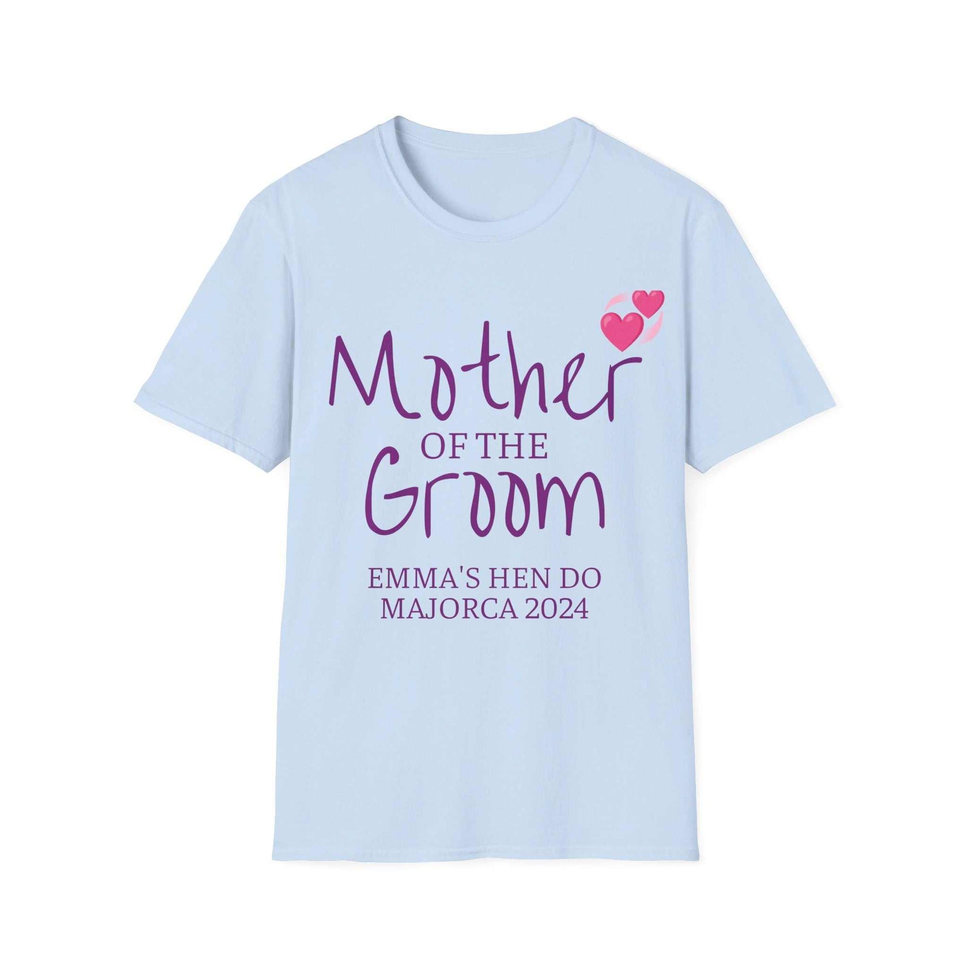 mother of the Groom Cotton Tee in blue Designed By Littlebitz 