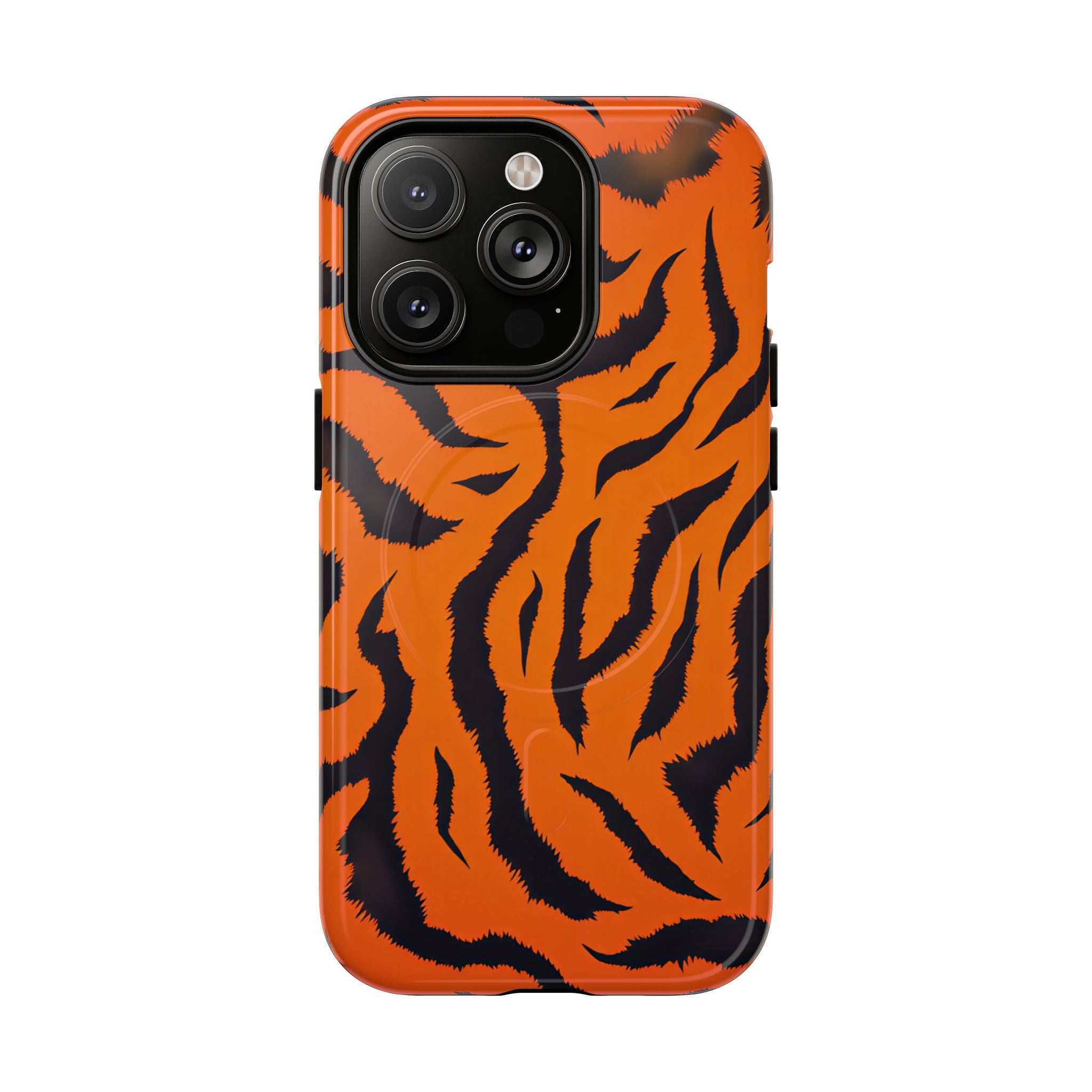 Orange Tiger Print iPhone Magsafe Phone Case