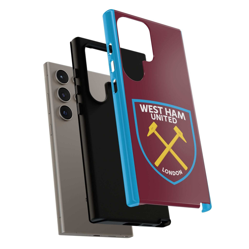 West Ham United magnetic Samsung phone case with claret and blue colors and protective dual-layer design