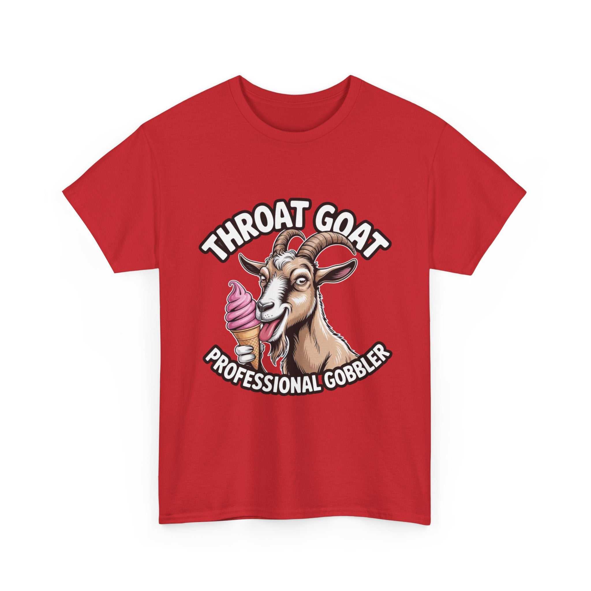 Black Throat Goat T-Shirt with bold goat and flame graphic design