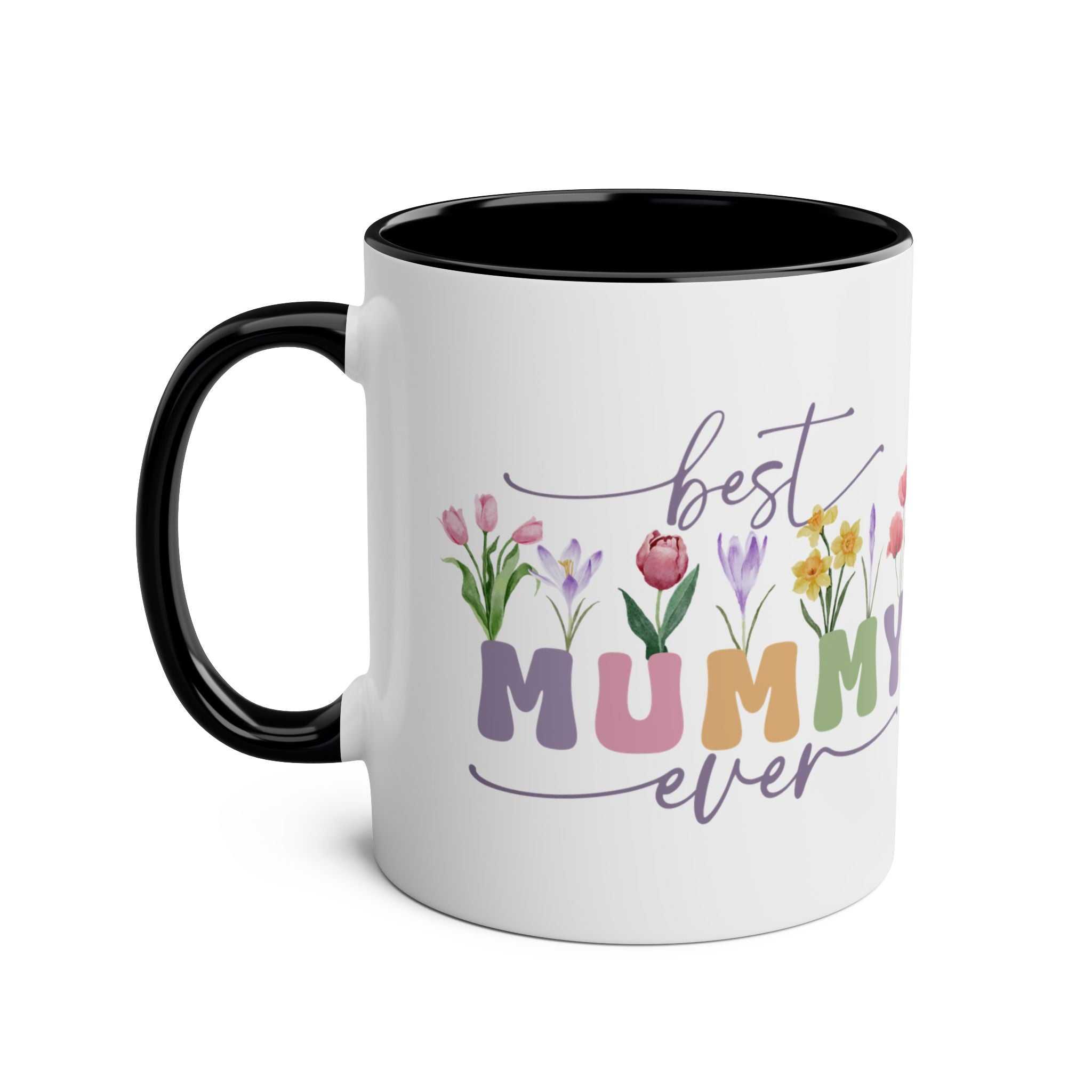 Best Mummy Ever Mother's Day gift mug with colorful floral design and heartfelt message.