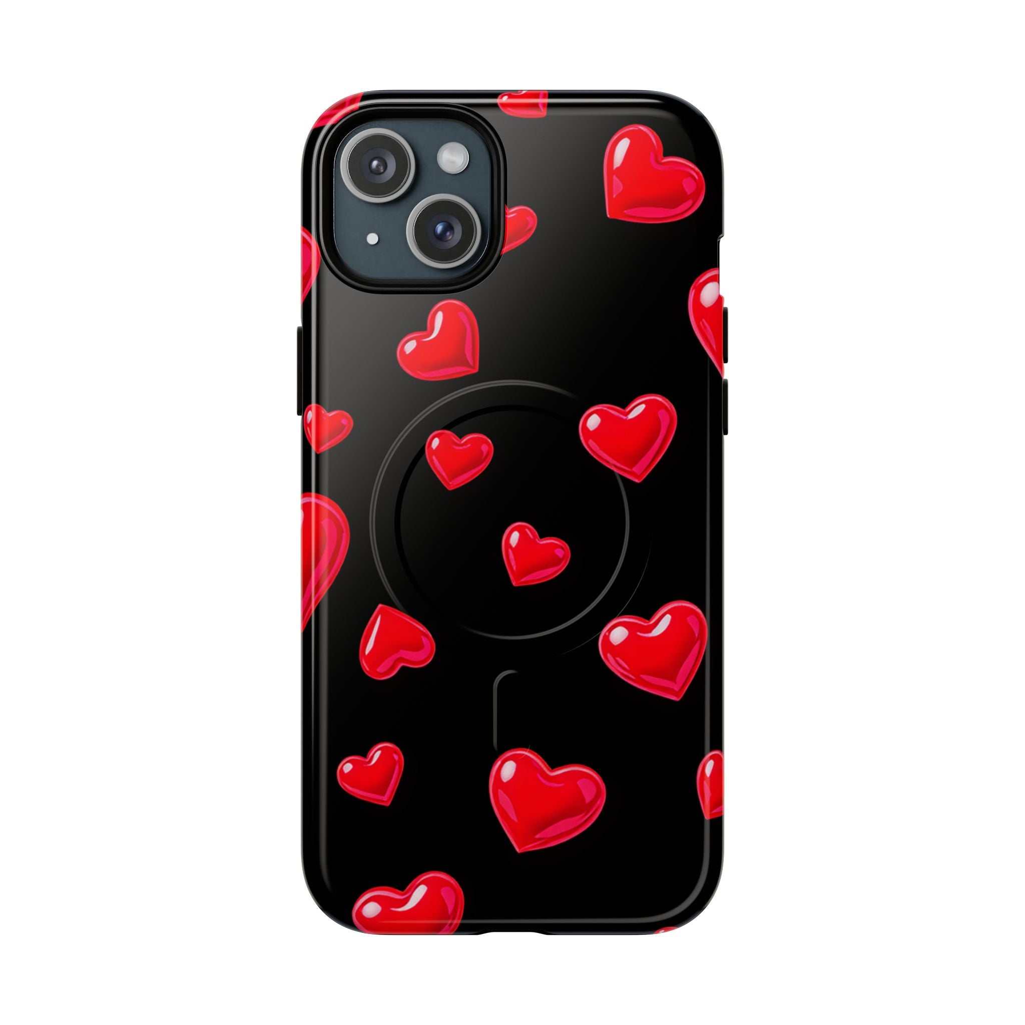 Black Hearts iPhone Magsafe Phone Case