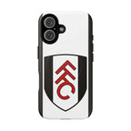 Fulham FC MagSafe iPhone case with club crest and black-white design, MagSafe compatible, durable dual-layer protection