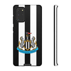 Newcastle United Magnetic Samsung phone case with black and white design and protective dual-layer construction