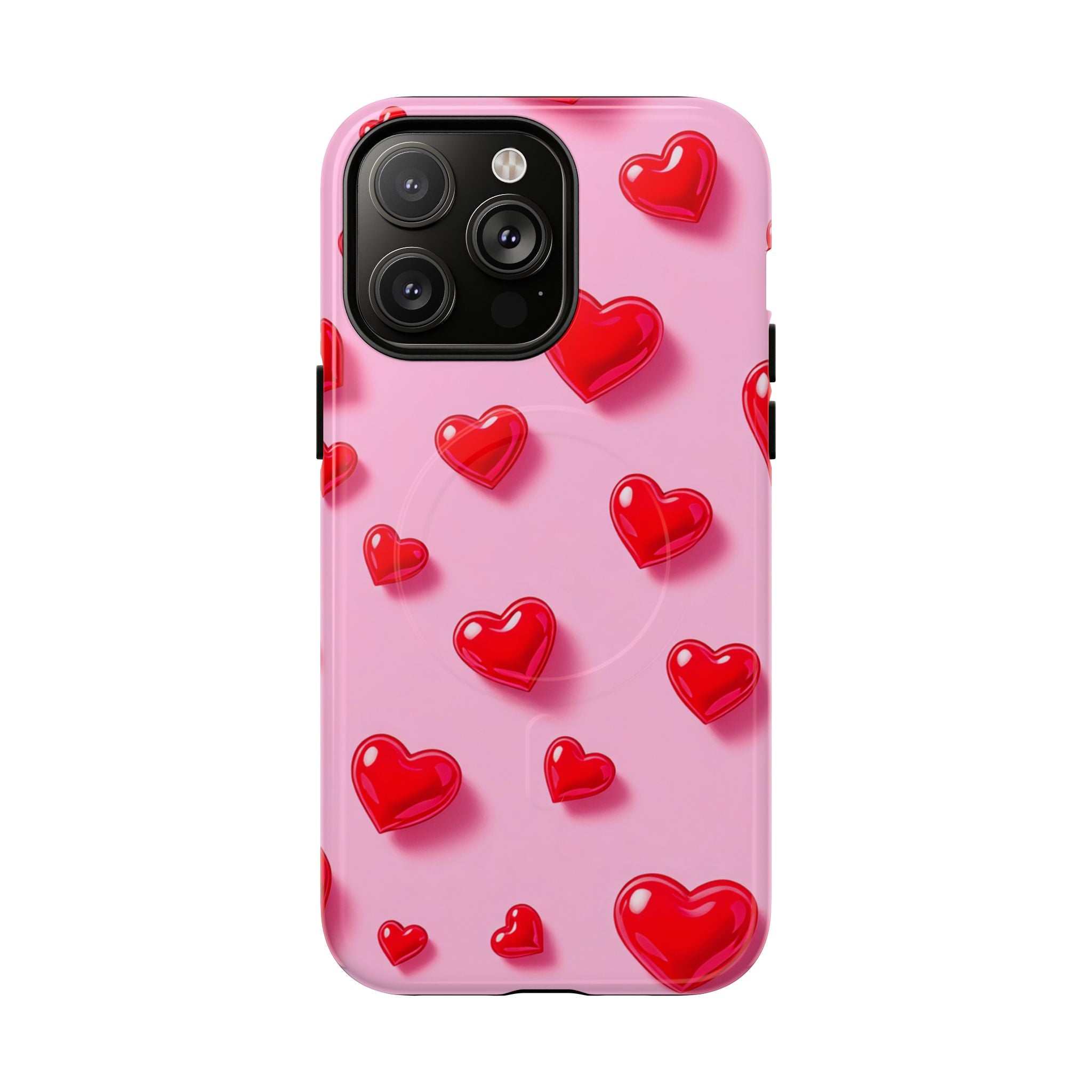 Pink Hearts iPhone Magsafe Phone Case