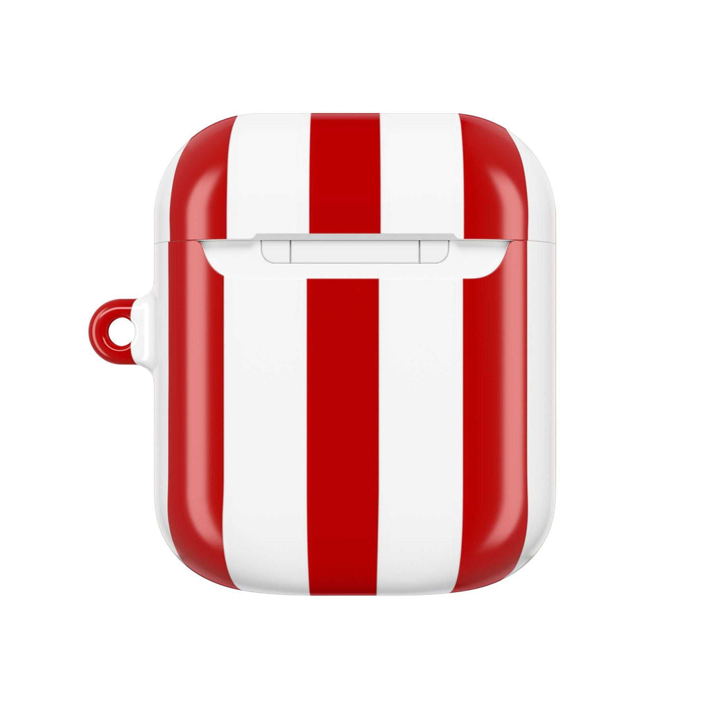 Sunderland FC AirPods protective case in red and white with club crest, durable and shock-resistant design, compatible with wireless charging