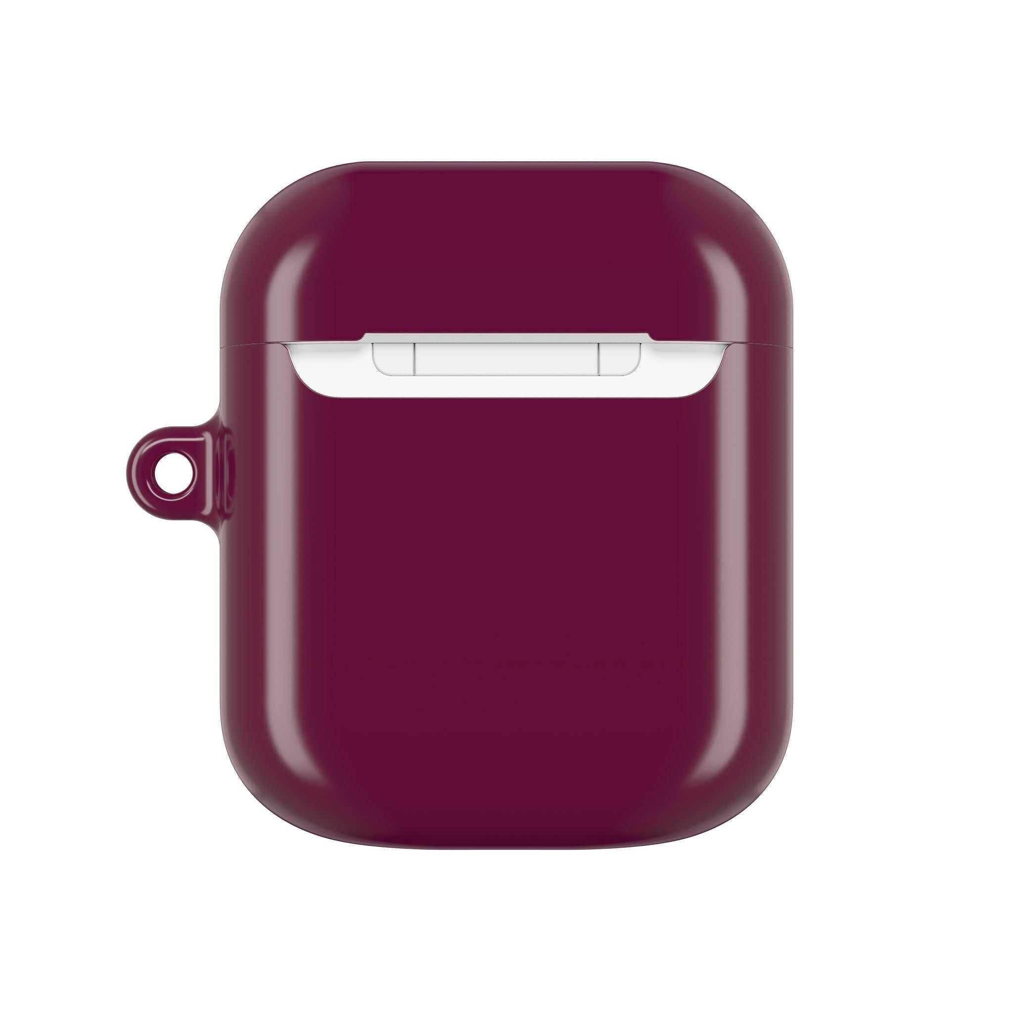 Aston Villa FC AirPods protective case in claret and blue for AirPods and AirPods Pro with durable, glossy finish and wireless charging compatibility