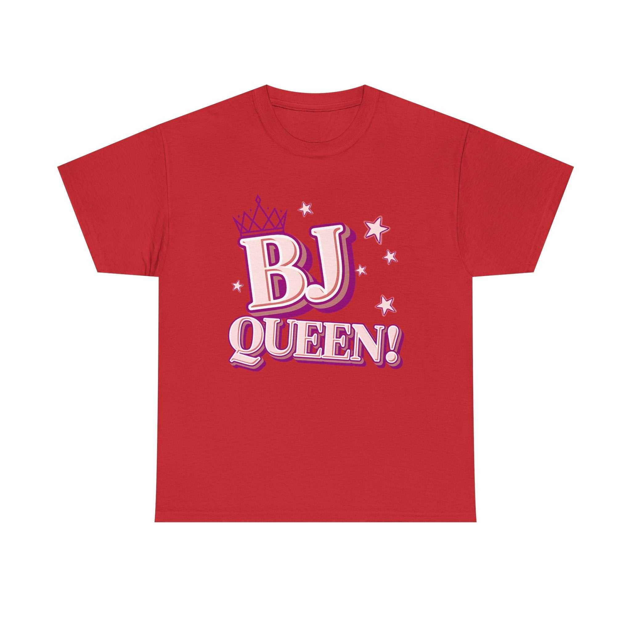 BJ Queen T-Shirt with bold cheeky design, 100% cotton, soft and comfortable for casual wear.